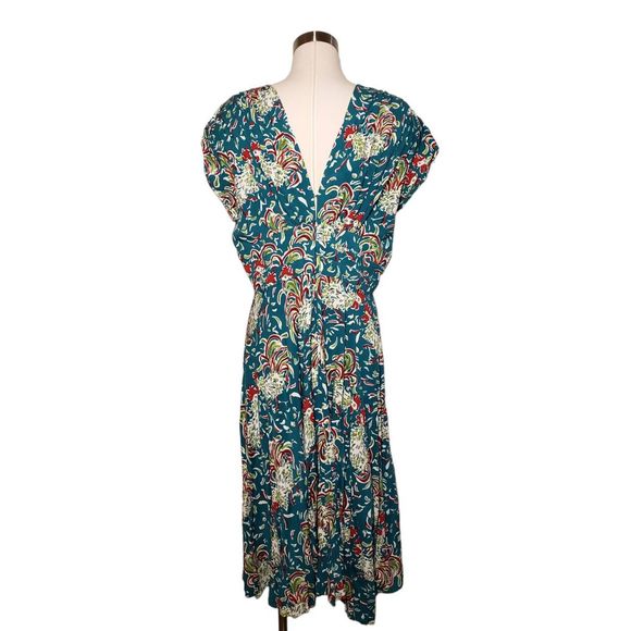 Trashy Diva 1940s Rockabilly Dress in Ruffled Feathers Print RARE Sz 16 - Picture 3 of 9